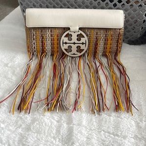 Beautiful Tory Burch Fringe Clutch $698 Retail